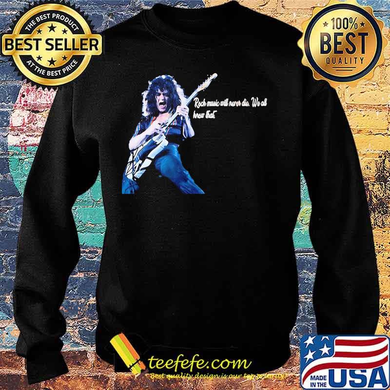 Eddie van halen playing guitar rock music will never die we all hear that s Sweater Eddie van halen playing guitar rock music will never die we all hear that s Sweater