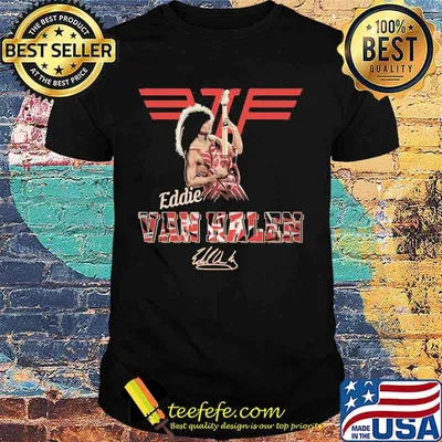 Eddie van halen playing guitar signature shirt