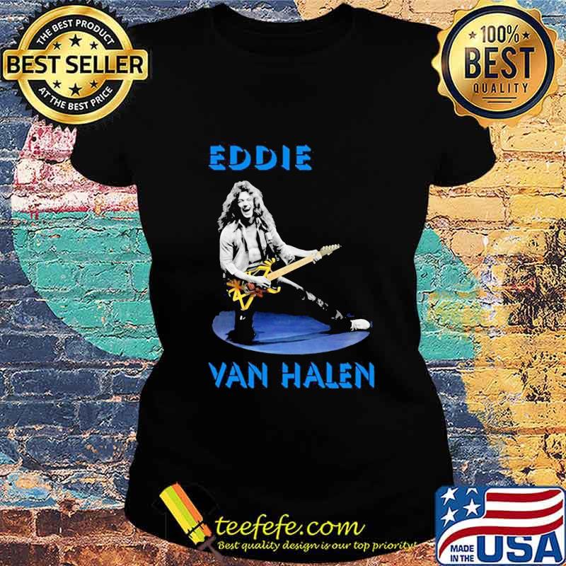 Eddie van halen playing guitar vintage s Ladies tee Eddie van halen playing guitar vintage s Ladies tee