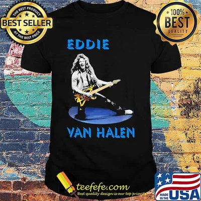 Eddie van halen playing guitar vintage shirt