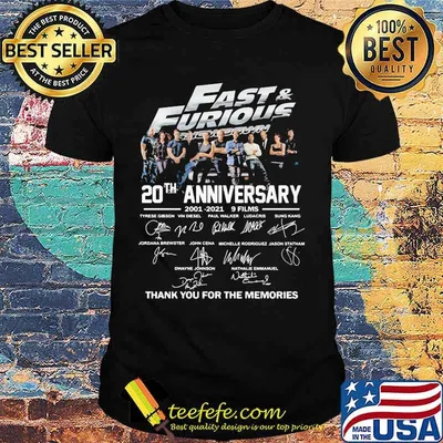 Fast and furious 20th anniversary los angeles dodgers la world series signature shirt
