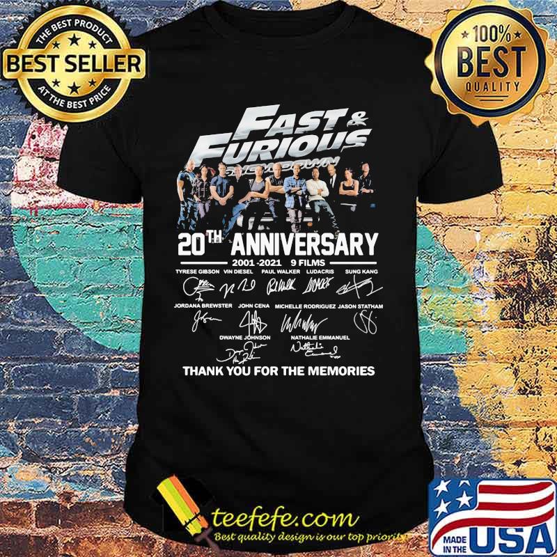 Fast and furious 20th anniversary los angeles dodgers la world series signature shirt