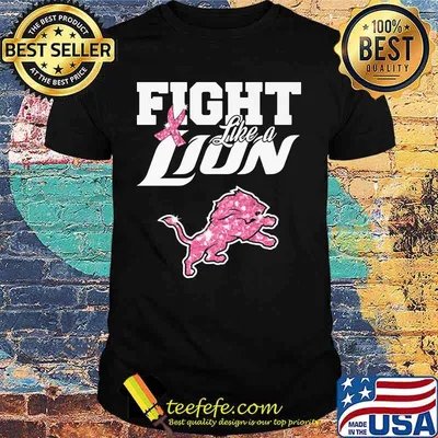 Fight like a lion breast cancer awareness shirt