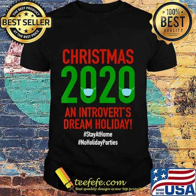 Funny Christmas 2020 Introvert Social Distance T-Shirt