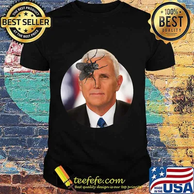 Funny Mike Pence Fly on head - Political 2020 T-Shirt