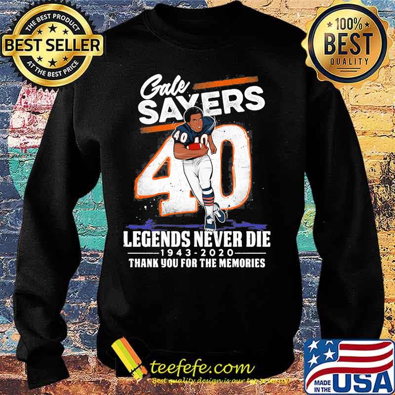 Gale sayers 40 legends never die 1943 2020 thank you for the memories s Sweater Gale sayers 40 legends never die 1943 2020 thank you for the memories s Sweater
