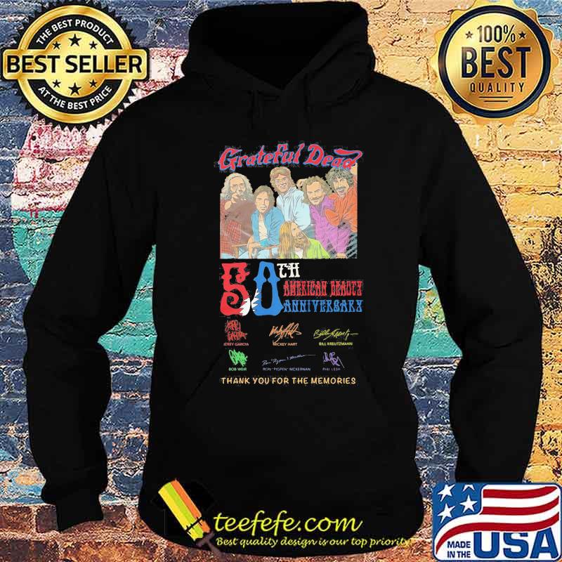 Grateful dead 55th american beauty anniversary 1965 2020 thank for the memories signatures retro s Hoodie Grateful dead 55th american beauty anniversary 1965 2020 thank for the memories signatures retro s Hoodie