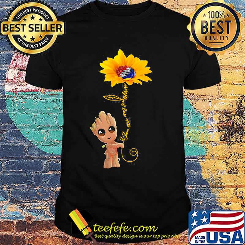 Groot hug Sunflower you are my sunshine shirt