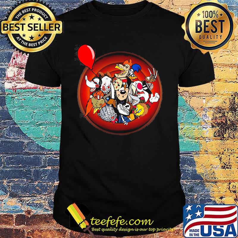 Halloween horror characters cartoon shirt