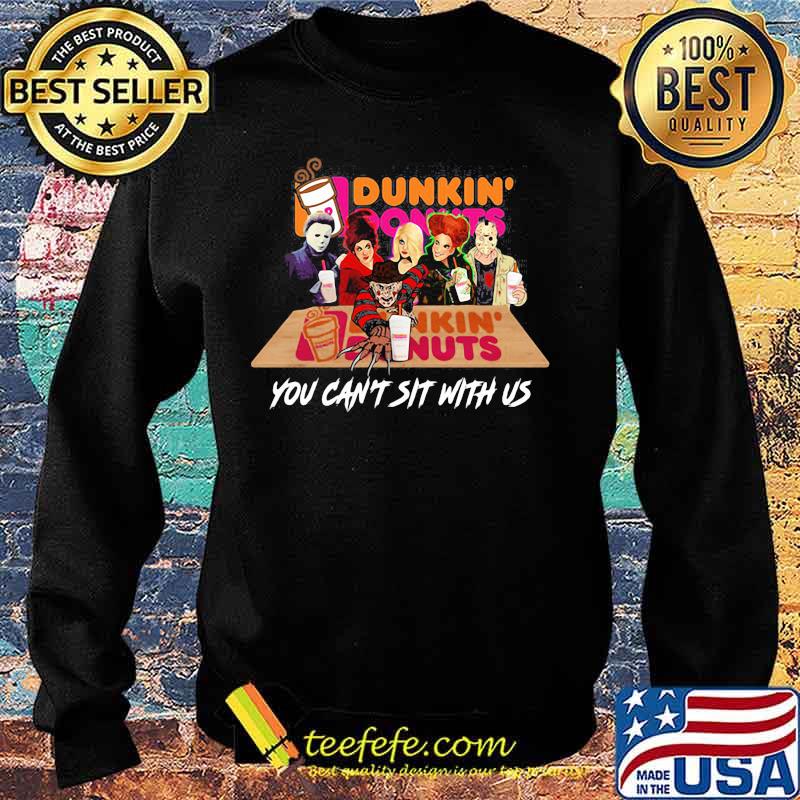 Halloween horror characters drink dunkin donuts you can't sit with us s Sweater Halloween horror characters drink dunkin donuts you can't sit with us s Sweater