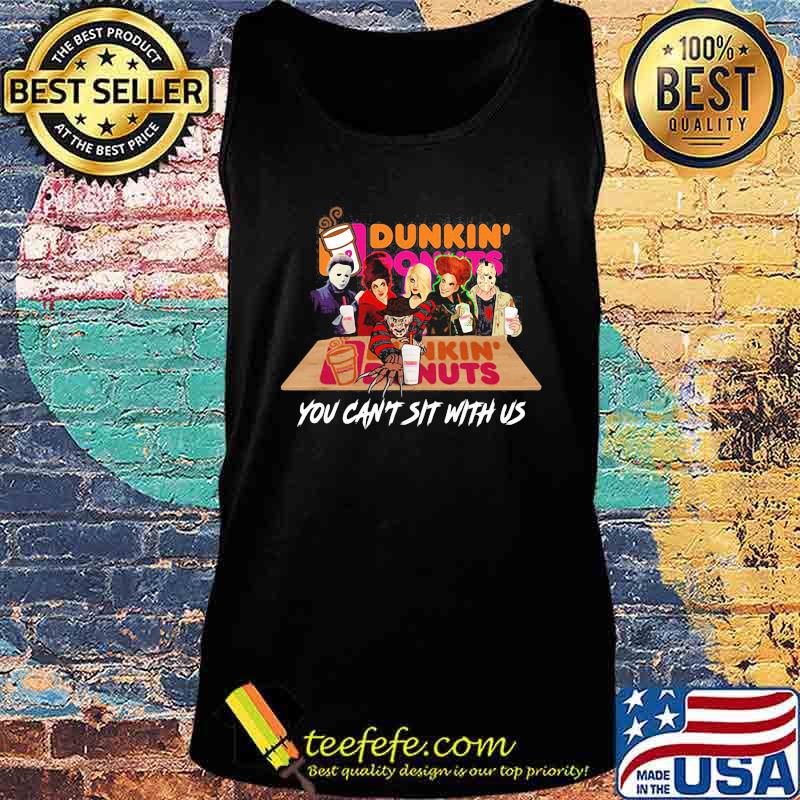 Halloween horror characters drink dunkin donuts you can't sit with us s Tank top Halloween horror characters drink dunkin donuts you can't sit with us s Tank top