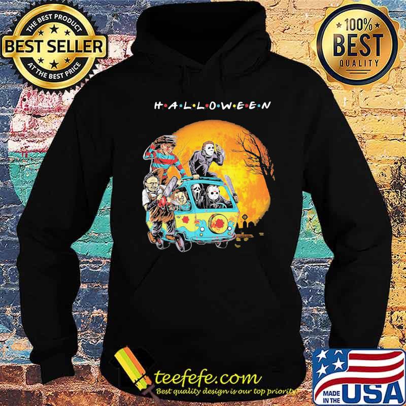 Halloween horror characters riding bus moon s Hoodie Halloween horror characters riding bus moon s Hoodie