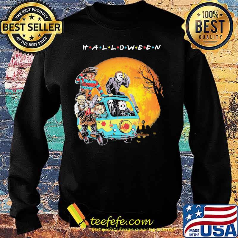 Halloween horror characters riding bus moon s Sweater Halloween horror characters riding bus moon s Sweater