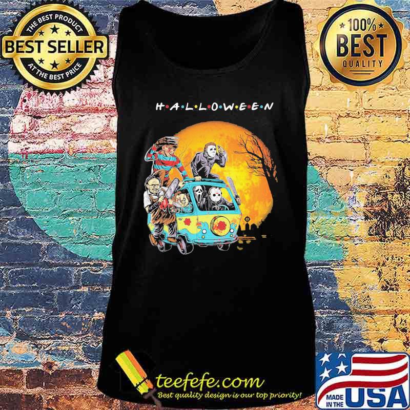 Halloween horror characters riding bus moon s Tank top Halloween horror characters riding bus moon s Tank top