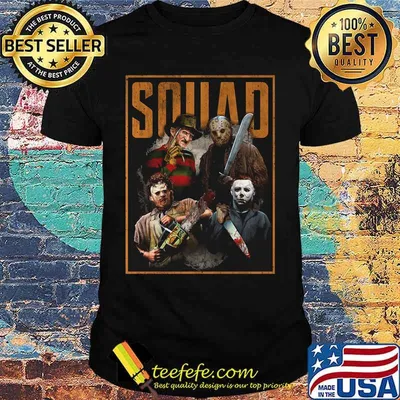 Halloween horror characters squad shirt