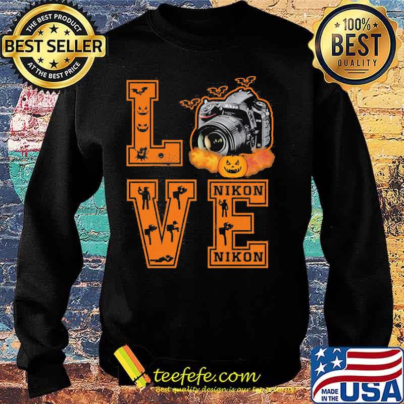 Halloween love camera nikon pumpkin s Sweater Halloween love camera nikon pumpkin s Sweater