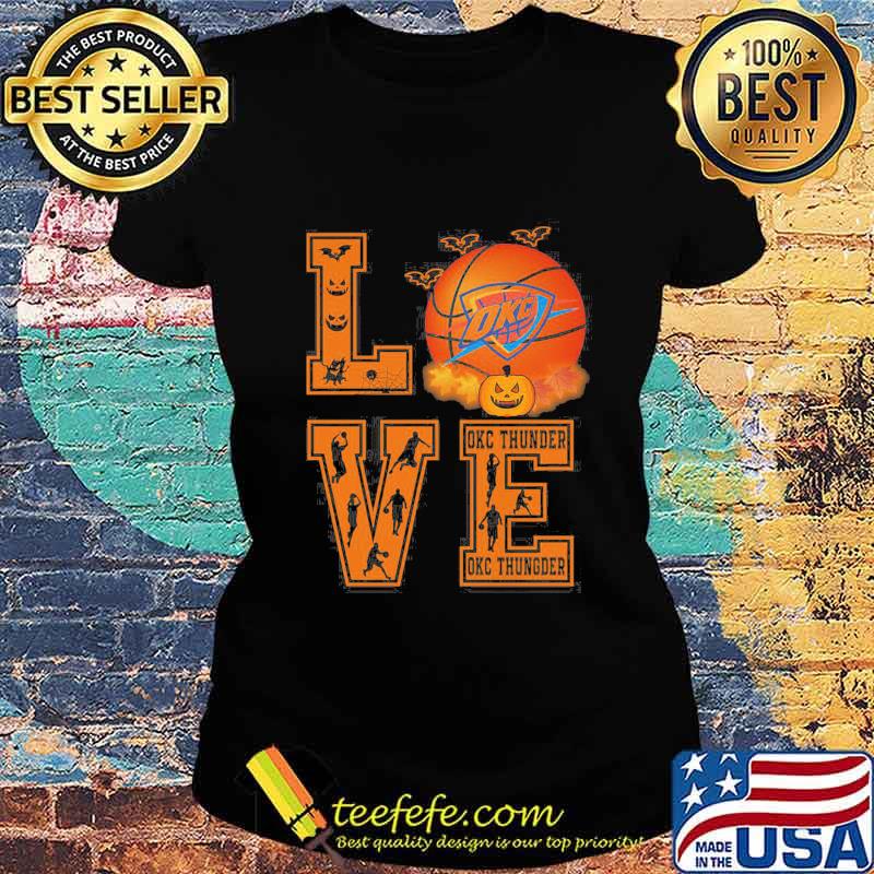Halloween love okc thunder basketball s Ladies tee Halloween love okc thunder basketball s Ladies tee