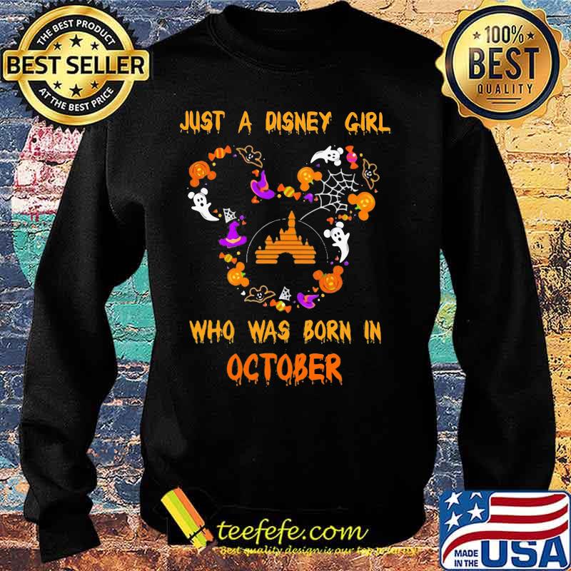 Halloween mickey mouse just a disney girl who was born in october s Sweater Halloween mickey mouse just a disney girl who was born in october s Sweater