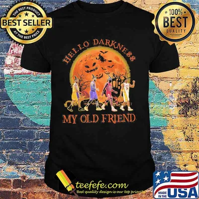 Halloween nba basketball players hello darkness my old friend moon shirt