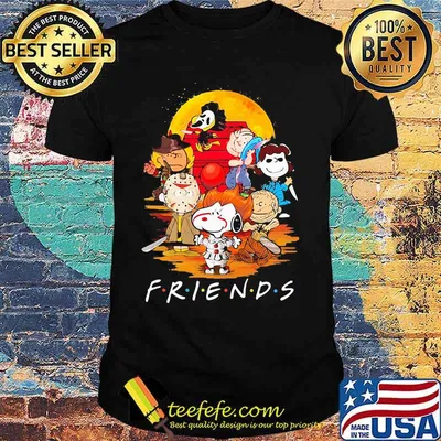 Halloween peanuts horror characters friends shirt