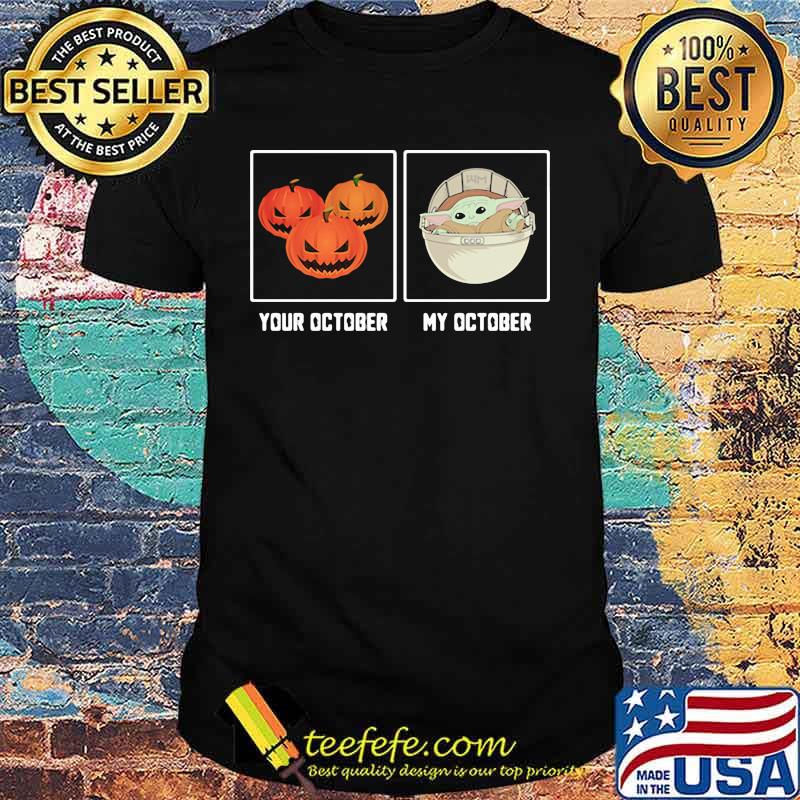 Halloween pumpkins tour october baby yoda my october shirt Halloween pumpkins tour october baby yoda my october shirt