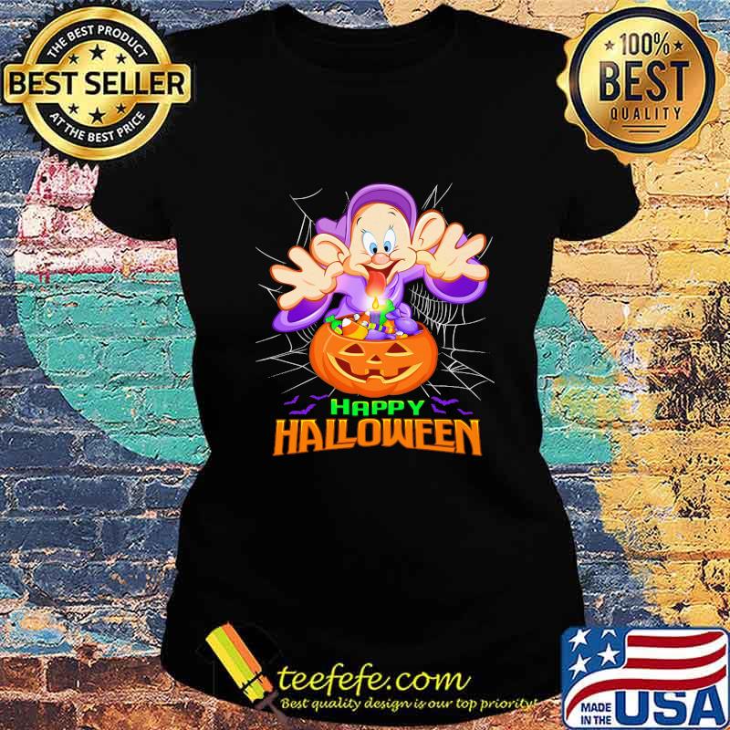 Happy halloween dopey dwarf witch s Ladies tee Happy halloween dopey dwarf witch s Ladies tee
