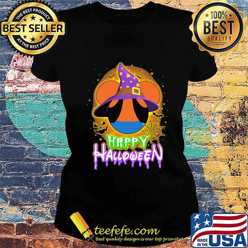 Happy halloween mickey mouse witch moon s Ladies tee Happy halloween mickey mouse witch moon s Ladies tee