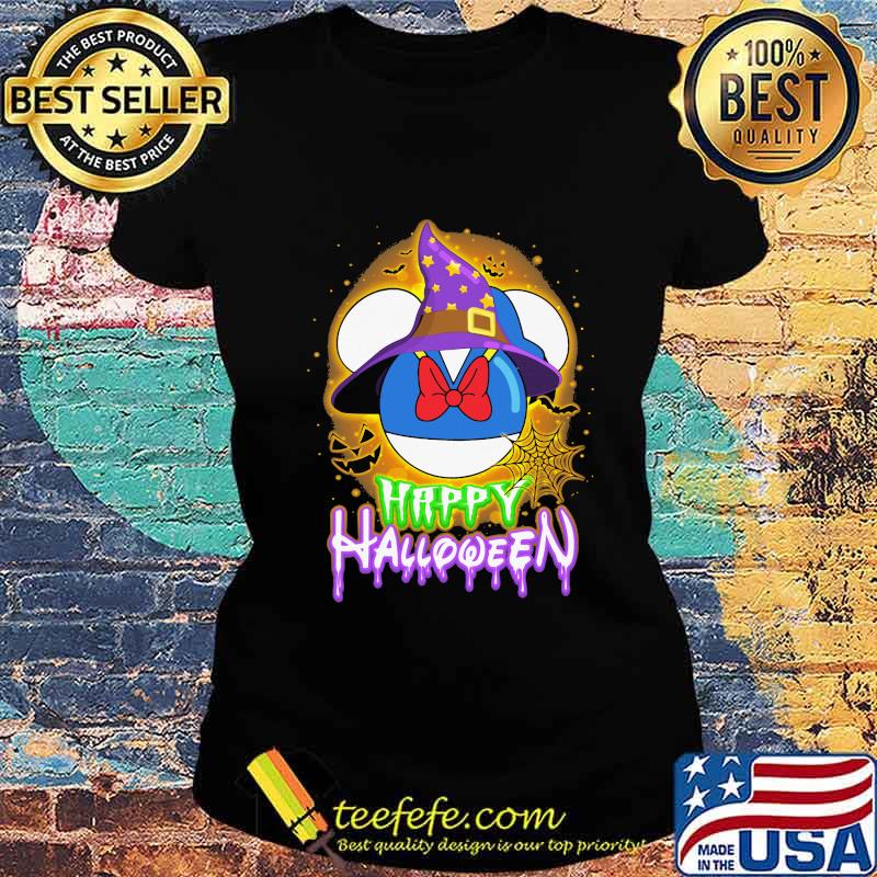 Happy halloween minnie mouse witch moon s Ladies tee Happy halloween minnie mouse witch moon s Ladies tee