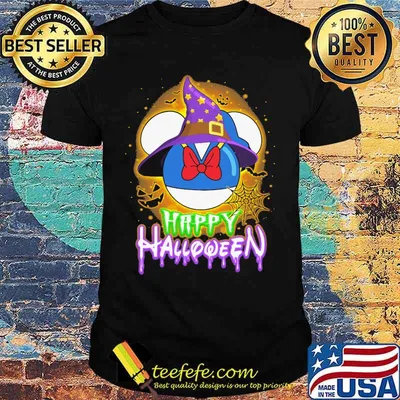 Happy halloween minnie mouse witch moon shirt