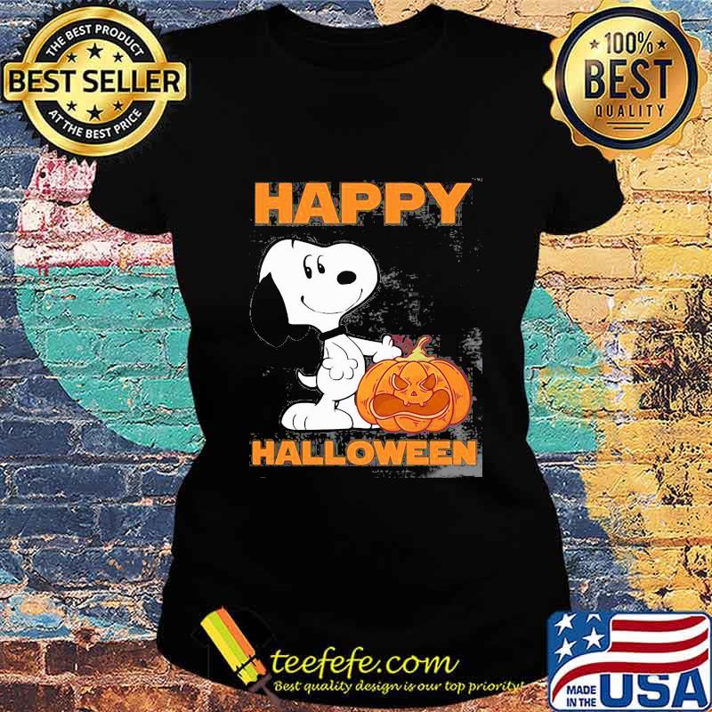 Happy halloween snoopy hug pumpkin s Ladies tee Happy halloween snoopy hug pumpkin s Ladies tee