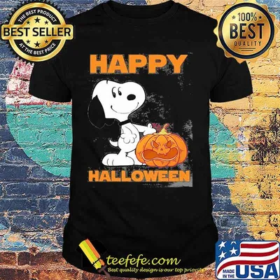 Happy halloween snoopy hug pumpkin shirt
