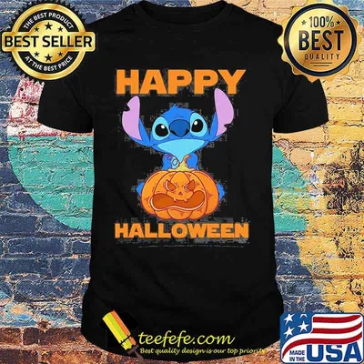 Happy halloween stitch hug pumpkin shirt