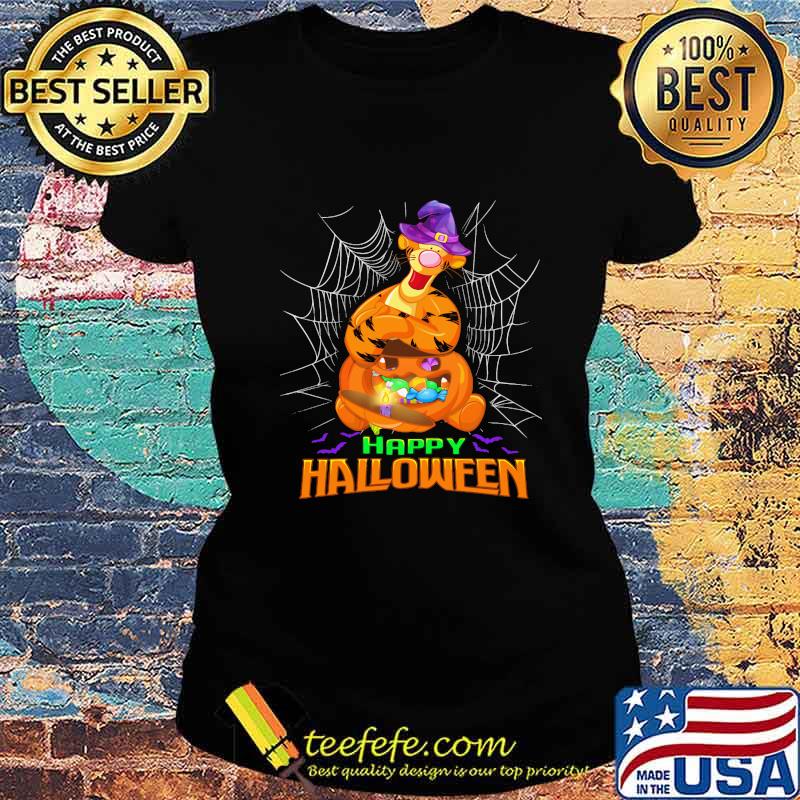 Happy halloween tigger witch s Ladies tee Happy halloween tigger witch s Ladies tee