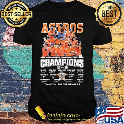 Houston astros american league championship series champions thank you for the memories signatures shirt