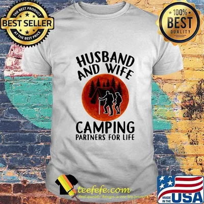 Husband and wife camping partners for life sunset shirt