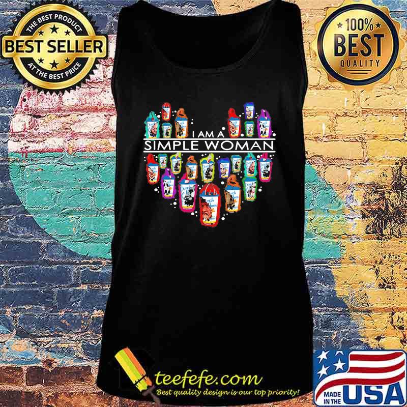 I am a simple woman love heart Dutch Bros coffee s Tank top I am a simple woman love heart Dutch Bros coffee s Tank top