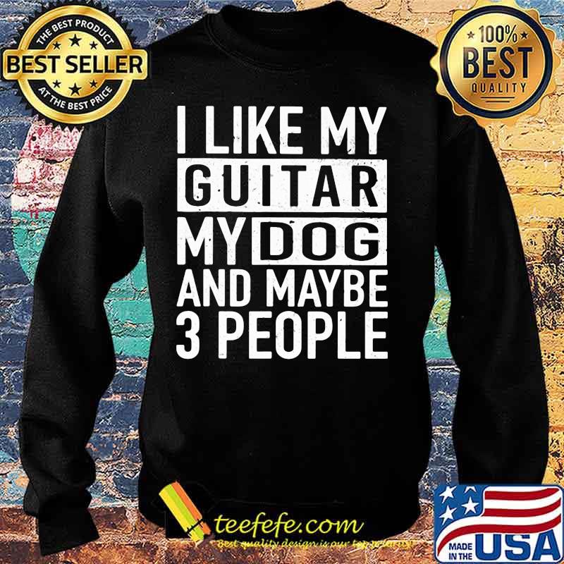 I like guitar and dog and maybe 3 people vintage s Sweater I like guitar and dog and maybe 3 people vintage s Sweater