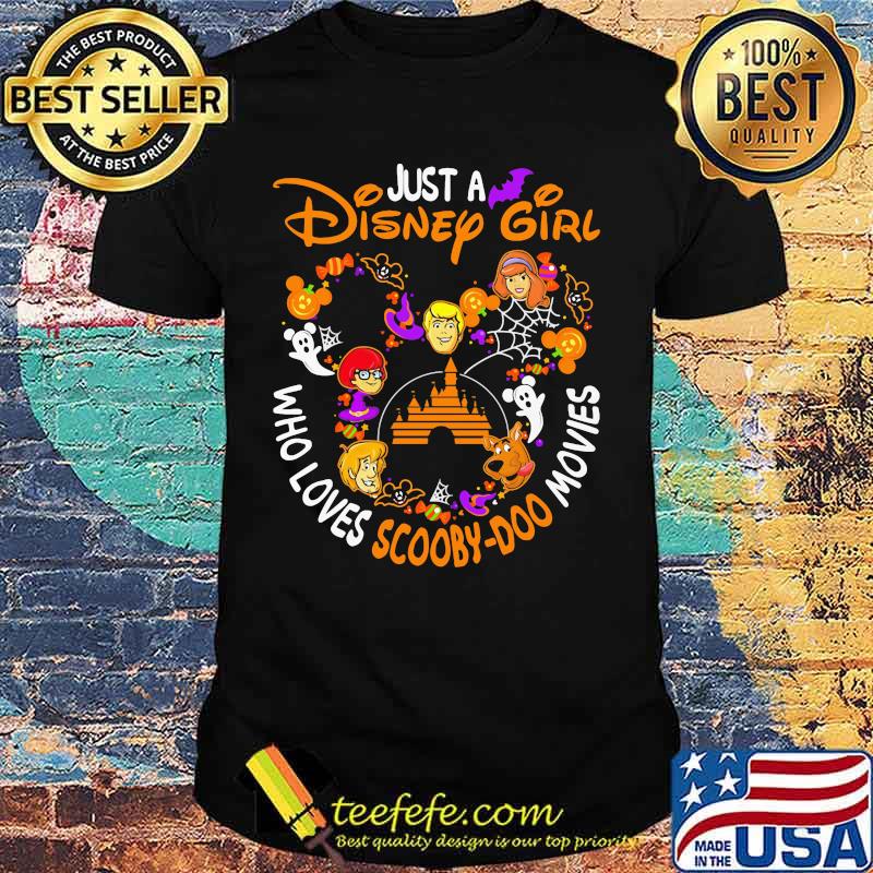 Just a disney girl who loves scooby-doo movies halloween shirt