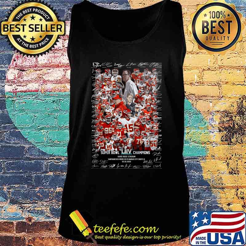 Kansas city chiefs super bowl liv champions signatures s Tank top Kansas city chiefs super bowl liv champions signatures s Tank top