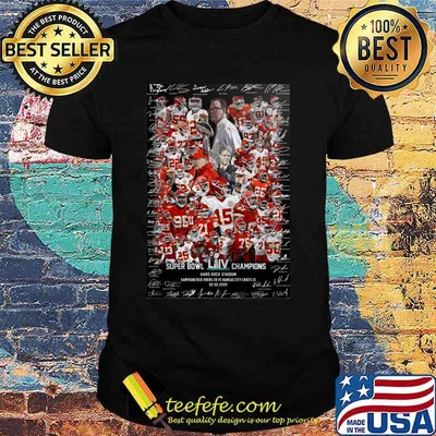 Kansas city chiefs super bowl liv champions signatures shirt
