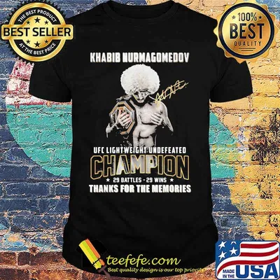 Khabib nurmagomedov champions signature shirt