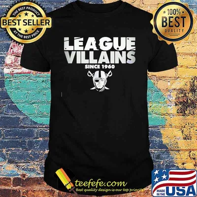 League villains since 1960 oklahoma raiders football shirt