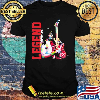Legend eddie van halen playing guitar shirt