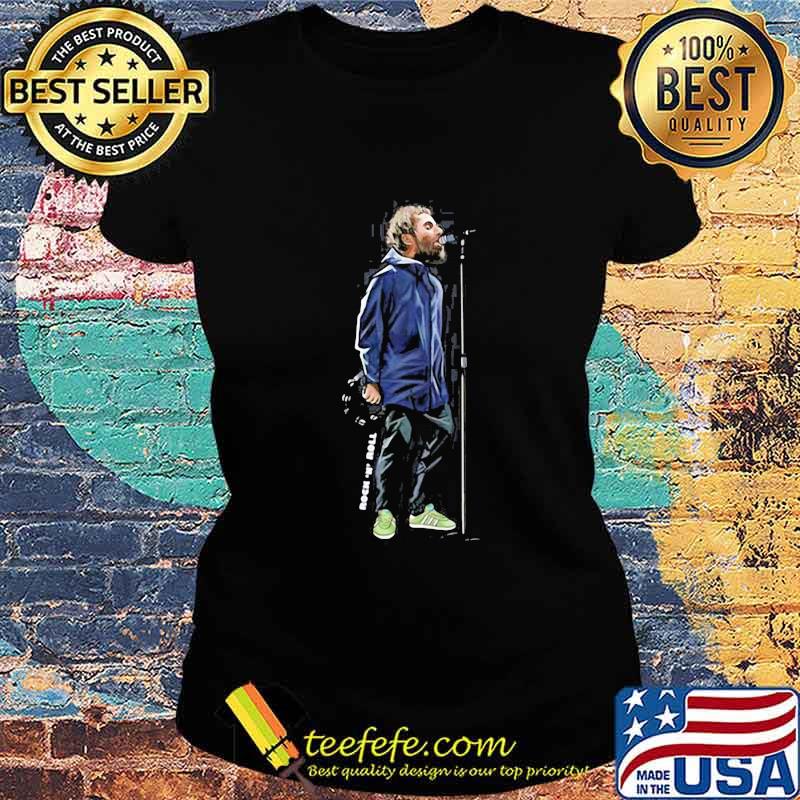 Liam gallagher rock n roll blue s Ladies tee Liam gallagher rock n roll blue s Ladies tee
