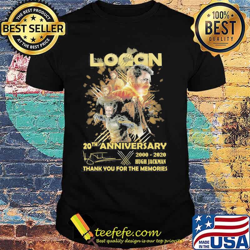 Logan 20th anniversary 2000 2020 hugh jackman thank for the memories shirt