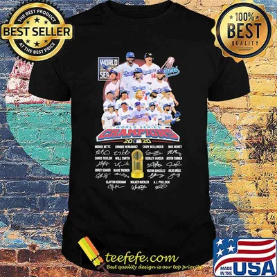 Los angeles dodgers 2020 world series world series champions cup signatures shirt