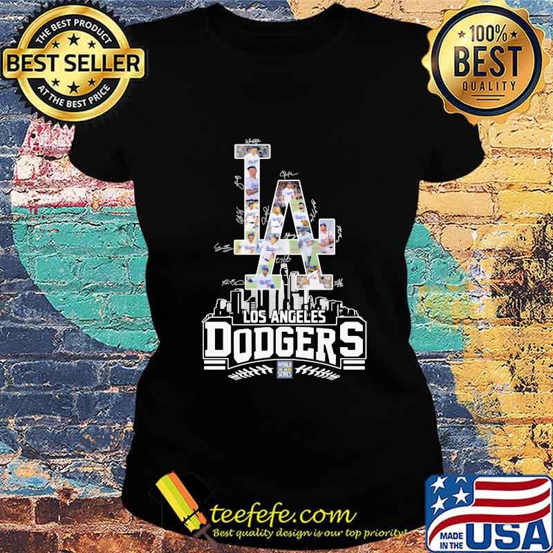 Los angeles dodgers baseball signatures s Ladies tee Los angeles dodgers baseball signatures s Ladies tee