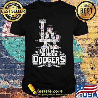 Los angeles dodgers baseball signatures shirt
