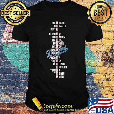 Los angeles dodgers bellinger gonzalez betts baseball shirt