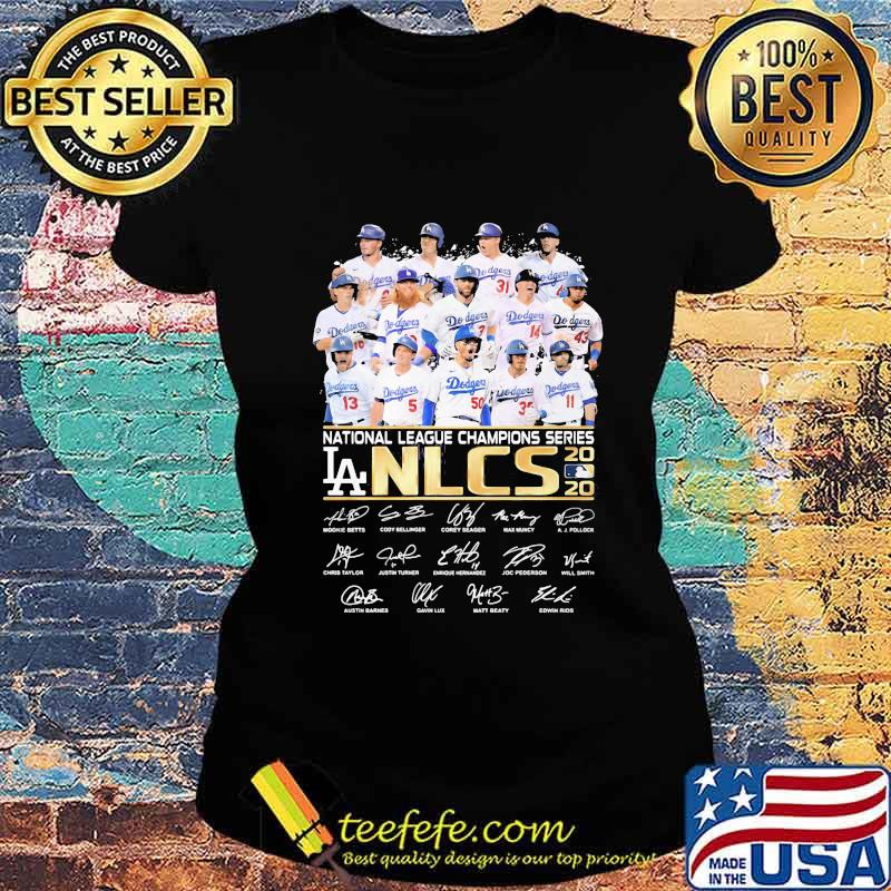 Los angeles dodgers national league champions series nlcs signatures s Ladies tee Los angeles dodgers national league champions series nlcs signatures s Ladies tee